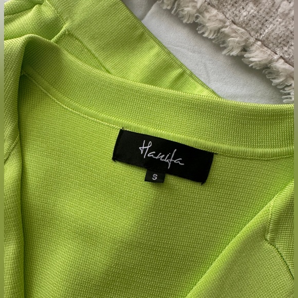 Hanifa Vibrant Green Knitwear Skirt Set - Picture 3 of 6